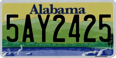 AL license plate 5AY2425