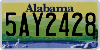 AL license plate 5AY2428