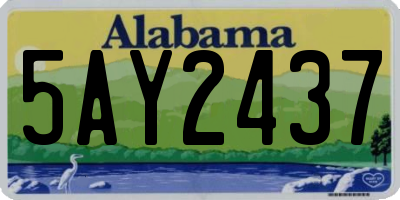 AL license plate 5AY2437