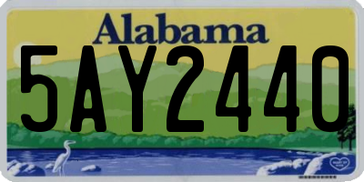 AL license plate 5AY2440