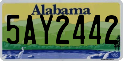 AL license plate 5AY2442