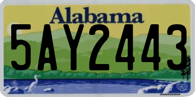 AL license plate 5AY2443
