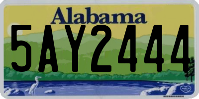 AL license plate 5AY2444