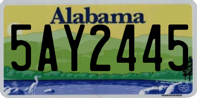 AL license plate 5AY2445