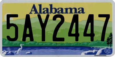 AL license plate 5AY2447