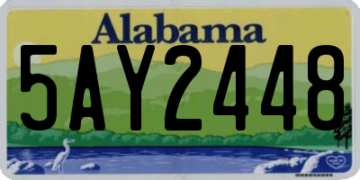 AL license plate 5AY2448