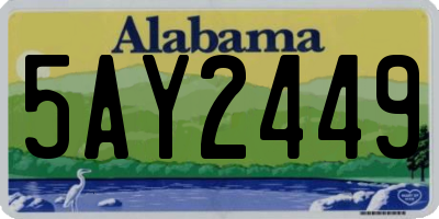 AL license plate 5AY2449