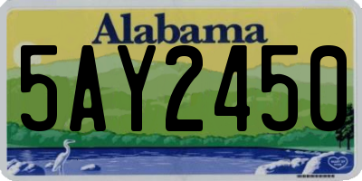AL license plate 5AY2450