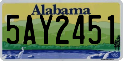 AL license plate 5AY2451
