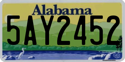 AL license plate 5AY2452