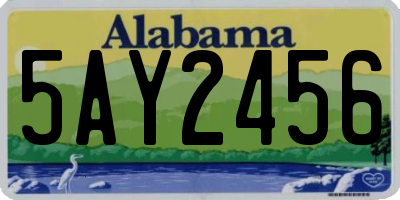 AL license plate 5AY2456