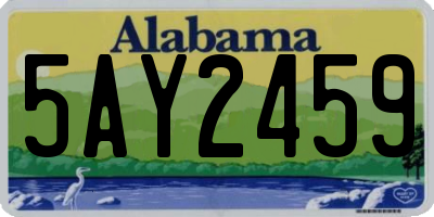 AL license plate 5AY2459