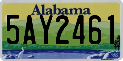 AL license plate 5AY2461