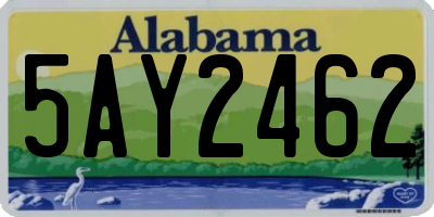 AL license plate 5AY2462