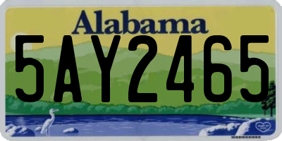 AL license plate 5AY2465