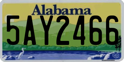 AL license plate 5AY2466