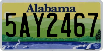 AL license plate 5AY2467