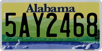 AL license plate 5AY2468