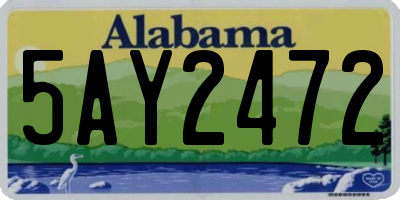AL license plate 5AY2472