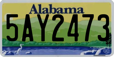 AL license plate 5AY2473