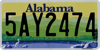 AL license plate 5AY2474