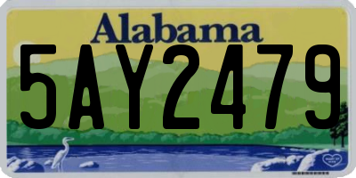 AL license plate 5AY2479