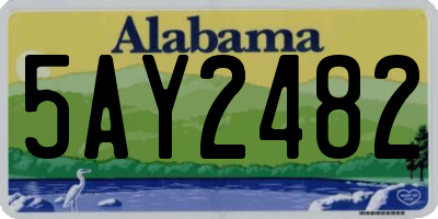 AL license plate 5AY2482