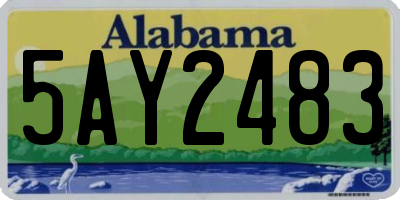 AL license plate 5AY2483