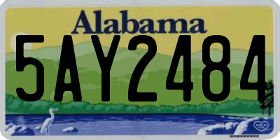 AL license plate 5AY2484