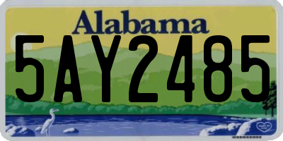 AL license plate 5AY2485