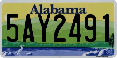 AL license plate 5AY2491