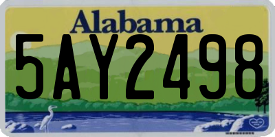 AL license plate 5AY2498