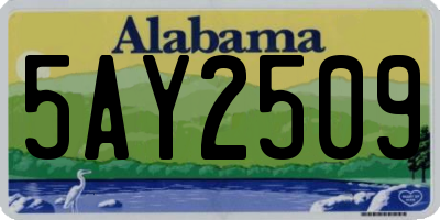 AL license plate 5AY2509