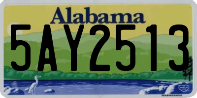 AL license plate 5AY2513