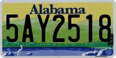 AL license plate 5AY2518