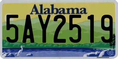 AL license plate 5AY2519