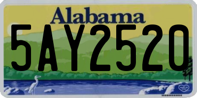 AL license plate 5AY2520