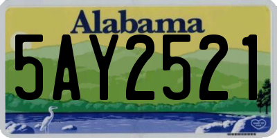 AL license plate 5AY2521