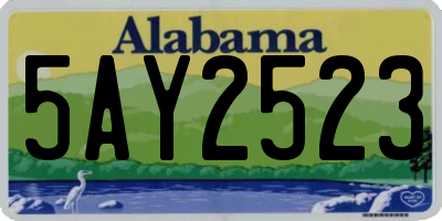 AL license plate 5AY2523
