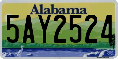 AL license plate 5AY2524
