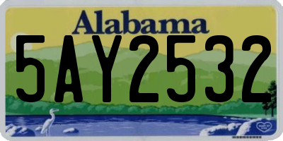 AL license plate 5AY2532