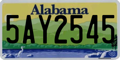 AL license plate 5AY2545