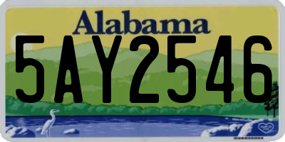 AL license plate 5AY2546