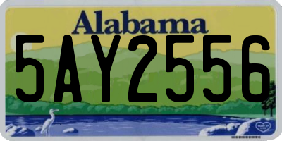 AL license plate 5AY2556