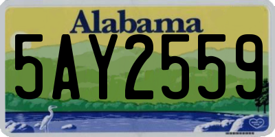 AL license plate 5AY2559