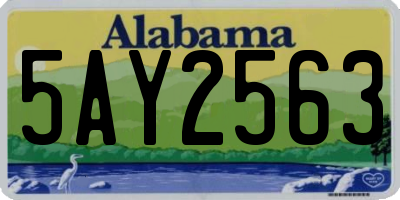 AL license plate 5AY2563