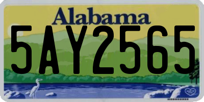 AL license plate 5AY2565
