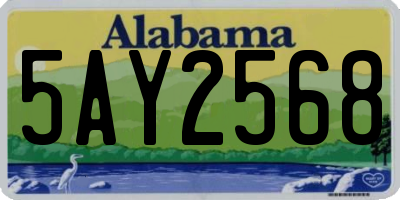 AL license plate 5AY2568
