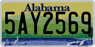 AL license plate 5AY2569