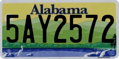 AL license plate 5AY2572